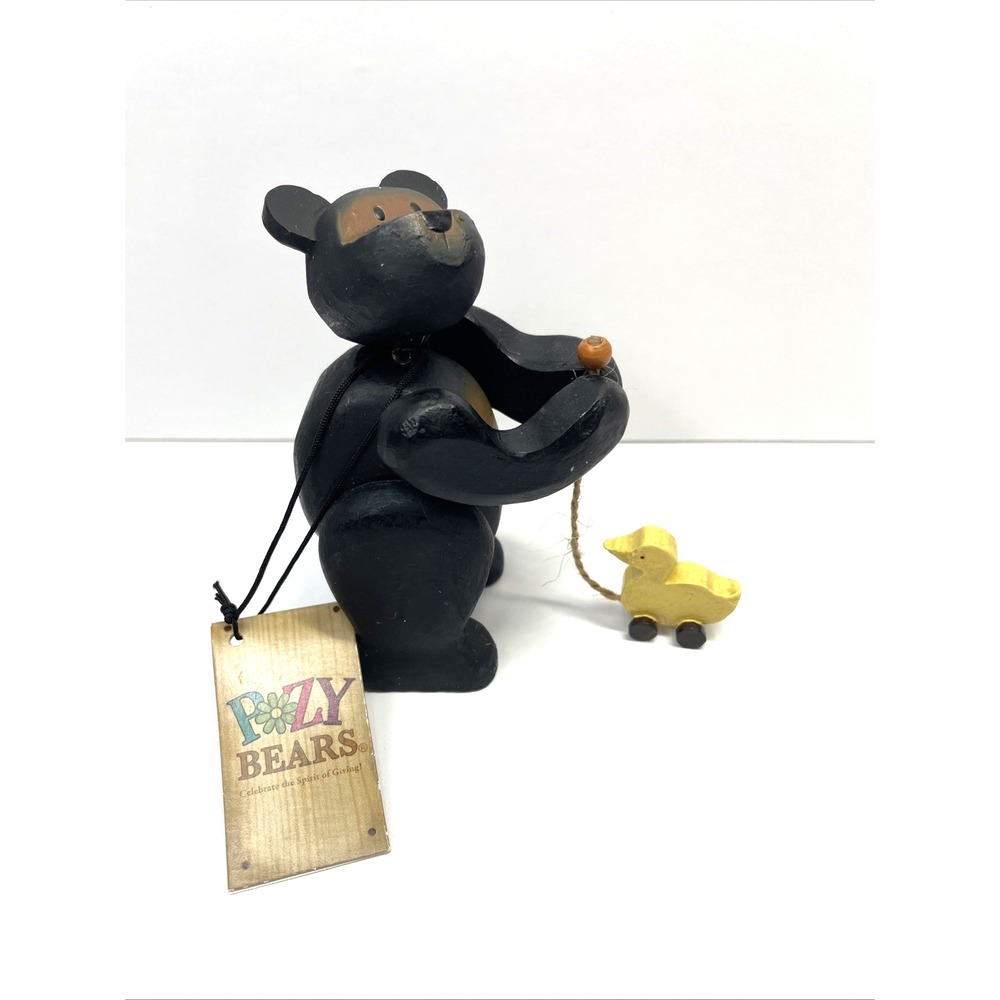 Pozy Bears "Friends of a Feather" Poseable Wood Crafted Bear Figurines #15744